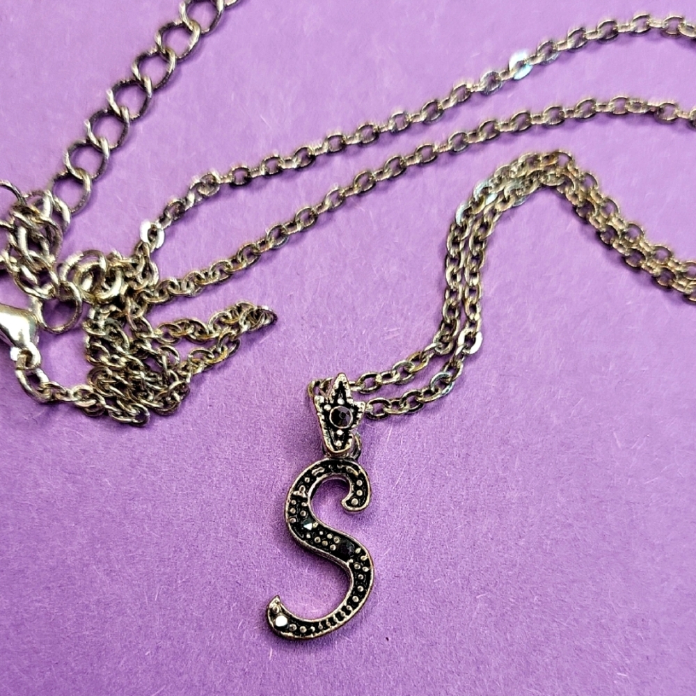 Silver Initial Necklace